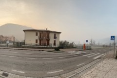 Auch am Morgen ist alles in Dunst gehüllt