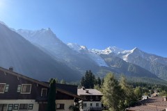 Blick zurück auf den Mont-Blanc