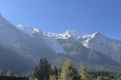 Blick zurück auf den Mont-Blanc